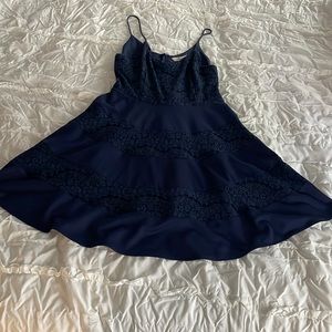 Navy Twist Dress with some Lace